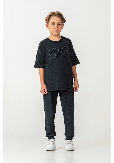 U.S. Polo Assn. U.s. Polo Assn. 2437 Erkek Çocuk Garson Kısa Kol Bermuda Takım Siyah