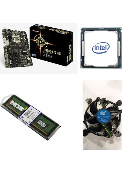 Biostar Tb360-Btc Pro Anakart + G4900 Işlemci + 4Gb Ram + Fan