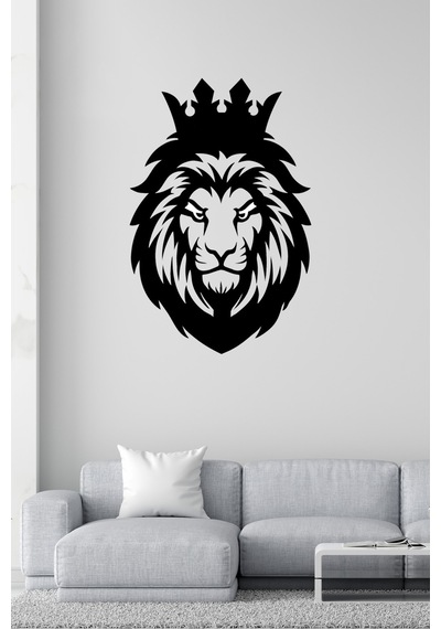 Led Işıklı Portre Aslan Figürlü Tablo Duvar Dekorlu Gece Lambası Kırmızı - 737712514 Kırmızı