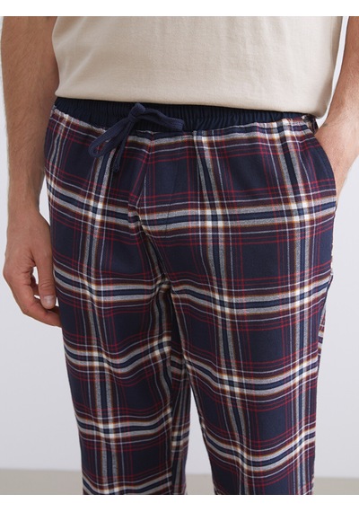 LC Waikiki Lc Waıkıkı Lacivert Kalın Ekose Erkek Pijama Alt