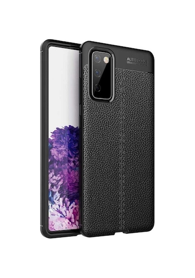 Samsung Galaxy S20 FE Uyumlu Silikon Kılıf Deri Desenli Kamera Korumalı Darbe Emici Kapak