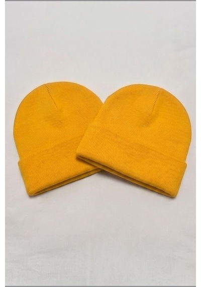Moibody Premium Unisex Beanie Bere Seti 2 Li Paket Turuncu Turuncu