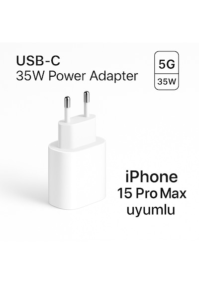 Apple Uyumlu iPhone 15 Pro Max 35w Şar Adaptörü