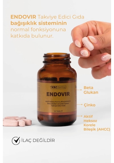 Krc Derma Endovir Takviye Edici Gıda 30  Tablet