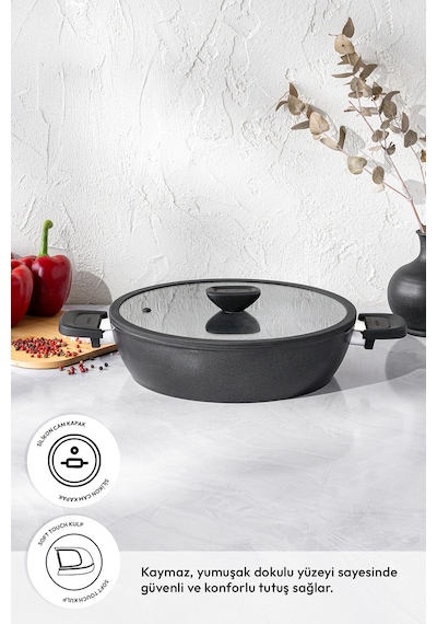Emsan Diamente Karnıyarık Tenceresi 26 Cm Siyah