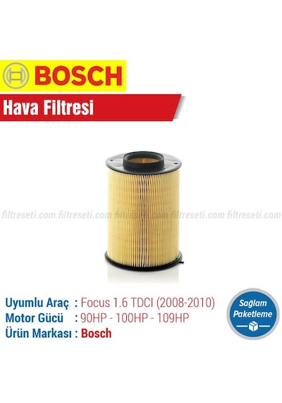 Ford Focus 1.6 Tdcı Bosch Hava Filtresi 2008-2010