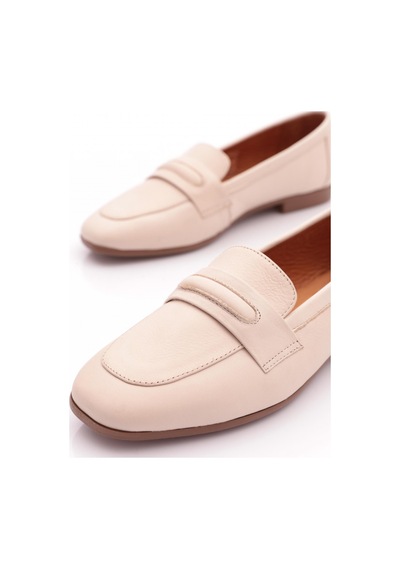 Dgn 5009 Kadin Loafer Ayakkabi Krem