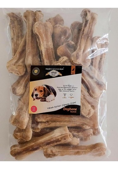 12 Cm Naturel Pres Kemik 25'li Torba Çiğneme Kemiği Köpekler İçin