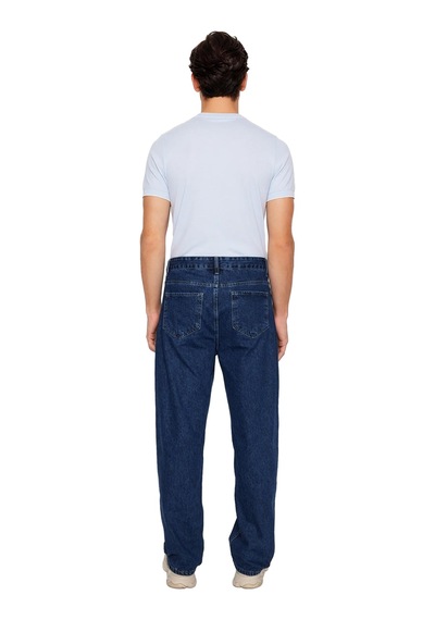 Ersefa Erkek Geniş Paça Kot Pantolon Cool & Comfort Fonksiyonel Dayanıkl Lacivert