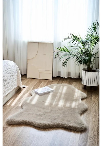 Apex Reiki Vizon Peluş Post Şekilli Halı Vizon