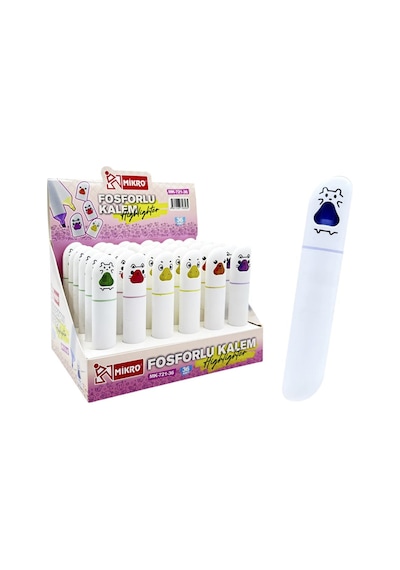 Sevimli Hayvan Figürlü Fosforlu 5'li Kalem Seti Mikro Renkli Highlighter Kalem Çeşitleri