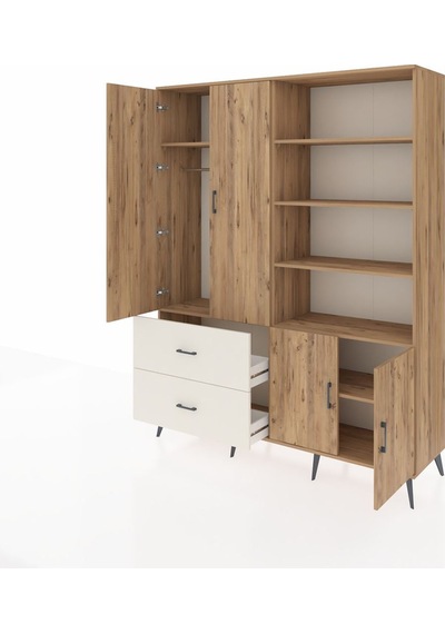 Hyperion Gardrop 7 Raflı 2 Çekmeceli Tek Askılı 176x44x221 Çam-çam/aytaşı Çam/aytaşı Hyperion Gardrop 7 Raflı 2 Çekmeceli Tek Askılı 176x44x221 Çam-çam/aytaşı Çam/aytaşı