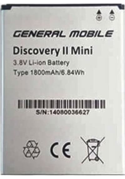 General Mobile Discovery 2 Mini Batarya Pil 1800 mAh