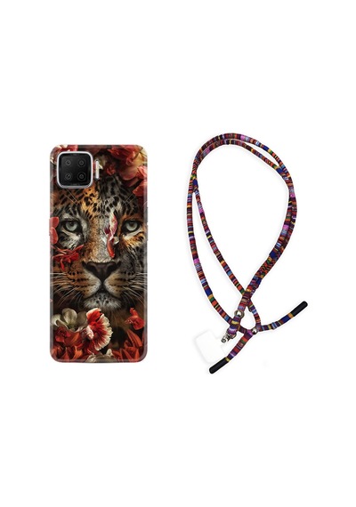 Oppo A73 Kılıf Rasta Boyun Askılı Flowers Baby Tiger 1336
