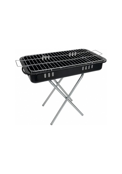 Seyyar Ayaklı Mangal, Kömürlü, Emaye, Kompakt Tasarım, Taşınabilir, Açık Hava Kullanımı 33 Cm 55 Cm Çok Renkli