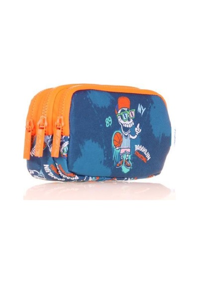 Kaukko Kids 3 Bölmeli Kalem Çantası Fast Brooklyn Mavi L8171