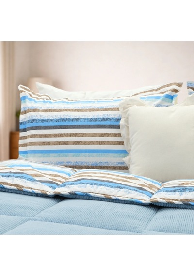 Sherpa Comforter Çift Kişilik Uyku Seti - Mavi