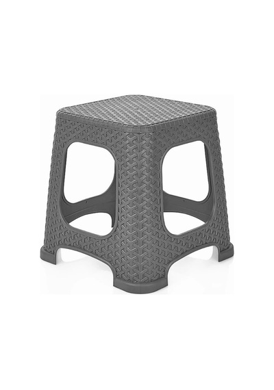 Storeşahin Antrasit Küçük Rattan Tabure Shn0720