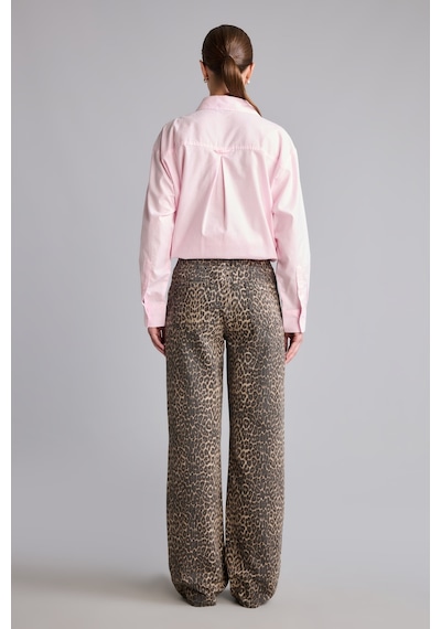Defacto Leopar Desenli Straight Fit Cepli Normal Bel Uzun Gabardin Pantolon I8221ax26wnbn341 Kahve-bn341