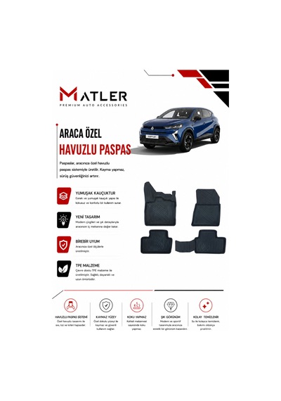 Renault Captur 2021 Model 4d Ekstra Havuzlu Paspas