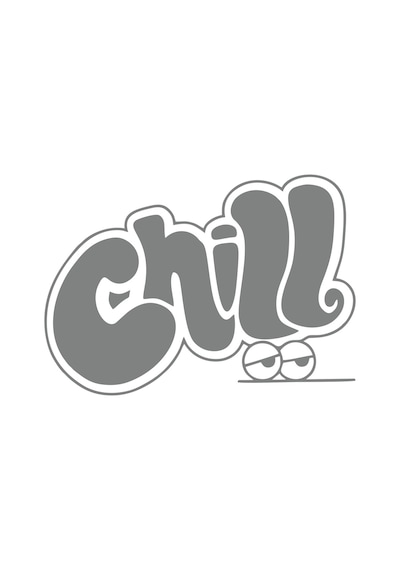 Chill Araba Stickeri 17x17 Cm Gri