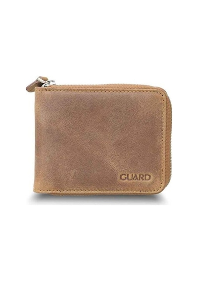 Guard Antik Taba Fermuarlı Yatay Mini Deri Cüzdan - Grd2403xw22459 Çok Renkli