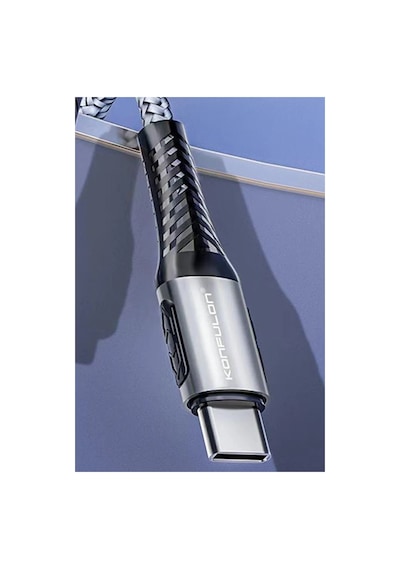 Konfulon Dc43 Type-c To Type-c 1m Örgü 60w Hızlı Şarj Kablo - Siyah Belirtilmemiş