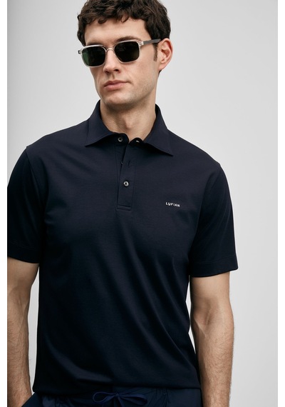 Lufian Hudson Smart Erkek Polo T-shirt 111040234 Lacivert