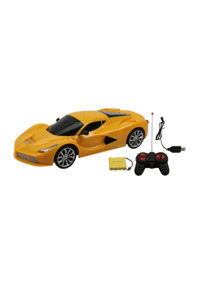 Uzaktan Kumandalı Şarjlı Araba 24 Cm Işıklı Ferrari & Lamborghini Model Full Fonksiyonlu Oyuncak Sarı Ferrari