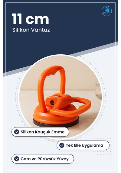 Cam Vantuzu 11 Cm Silikon Taşıma Kaldırma Tutucu Hırdavat Avadanı