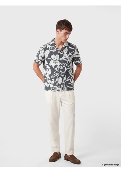 Lcw Vision Siyah Regular Fit Desenli Erkek Gömlek