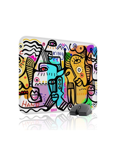 İllüstrasyon Kaymaz Dikişli Kauçuk Oyuncu Mousepad V3 - 48x40 Xl Gaming Mouse Pad Fare Altlığı