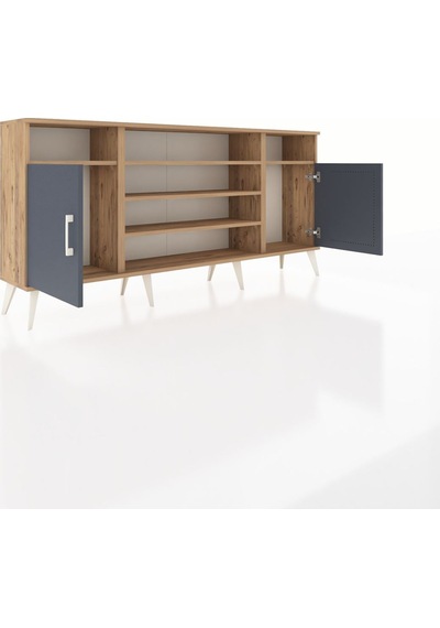 Arges Konsol 5 Raflı 2 Kapaklı 176x30x83 Çam-antrasit/çam Antrasit/çam Arges Konsol 5 Raflı 2 Kapaklı 176x30x83 Çam-antrasit/çam Antrasit/çam