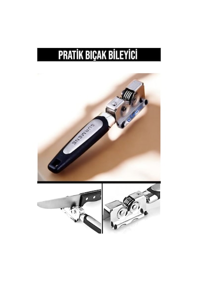 Paslanmaz Metal Bıçak Bileme Aleti - Çekmekli Kolay Bıçak Bileyici - Kurban Bıçağı Keskinleştirici