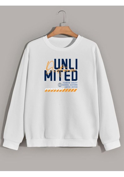 Panios Kids 2'li 1980-unlimited Baskılı Erkek Çocuk Siyah-beyaz Sweatshirt Siyah - Beyaz