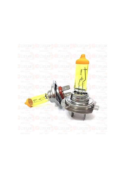 Oto Far Ampülü Sarı Işık 12V H1 H3 H4 H7 2 Adet