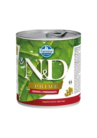 N&D Prime Tahılsız Tavuklu ve Narlı Konserve Yetişkin Köpek Maması 285 G