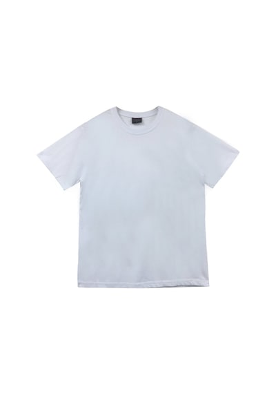 Düz Beyaz Baskılı T-Shirt