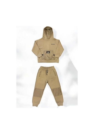 Erkek Çocuk Kapüşonlu Eşofman Takım-14300 Camel