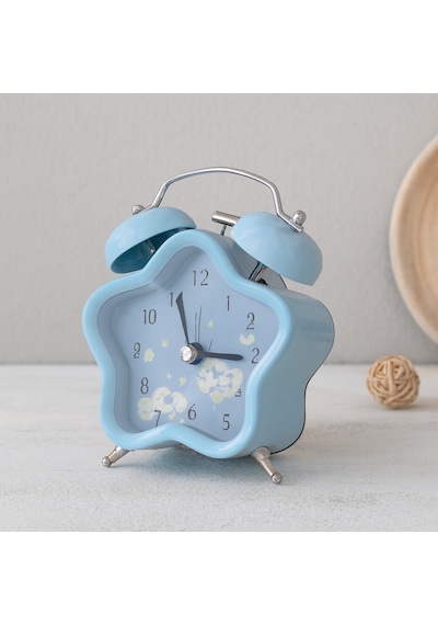 Çift Zilli Metal Masa Çalar Saat 8.8 Cm - Pilli & Işıklı Çr