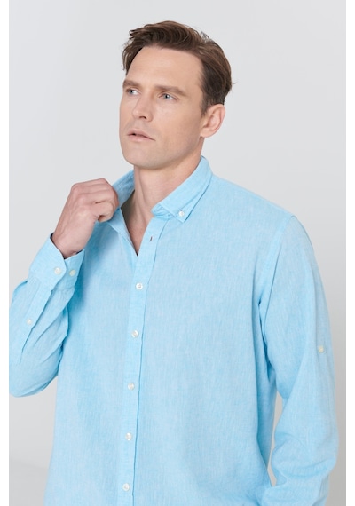 AC&Co / Altınyıldız Classics Erkek Turkuaz Comfort Fit Rahat Kesim Düğmeli Yaka Casual Keten Gömlek 4A2022200085TRKXXL Turkuaz AC&Co / Altınyıldız Classics Erkek Turkuaz Comfort Fit Rahat Kesim Düğmeli Yaka Casual Keten Gömlek 4A2022200085TRKXXL Turkuaz