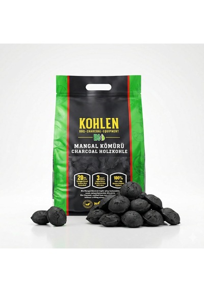 Bioglut 5 Kg Bbq Kömür Bio Yumurta Press-uzun Süreli Yanma, Premium Mangal Kömürü