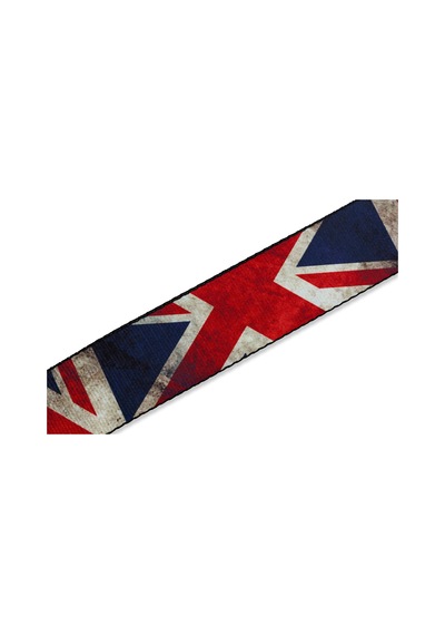 Levy's Leathers Süblimasyon Baskılı Eskitilmiş Bayrak Tasarımlı 5 Cm Polyester Gitar Askısı Mdp-uk
