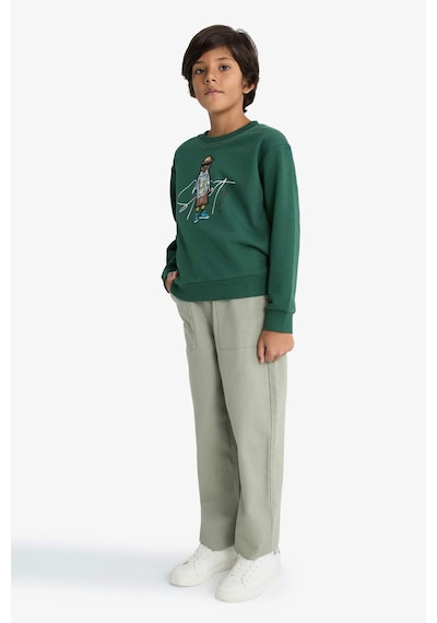 Defacto Erkek Çocuk Loose Fit Standart Paça Gabardin Pantolon F2478a825aukh400 Haki