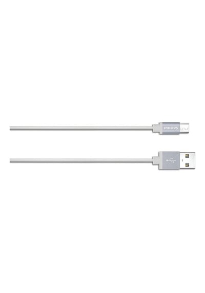 Philips Uyumlu Dlc2518M Micro Usb -Tpe Şarj & Data Kablosu-Beyaz