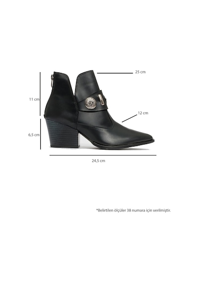 Luvishoes Luvi Shoes Kenda Siyah Cilt Arkadan Fermuarlı Tokalı Kadın Kalın Topuklu Bot Sıyah Cılt Luvishoes Luvi Shoes Kenda Siyah Cilt Arkadan Fermuarlı Tokalı Kadın Kalın Topuklu Bot Sıyah Cılt
