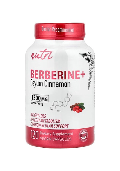 Nutri Berberine + Ceylon Cinnamon Weight Loss 120 Vegan Capsules