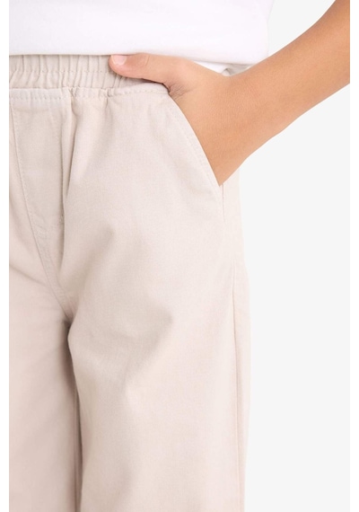 Defacto Erkek Çocuk Beli Lastikli Gabardin Pantolon G3642a825augr302 Gri