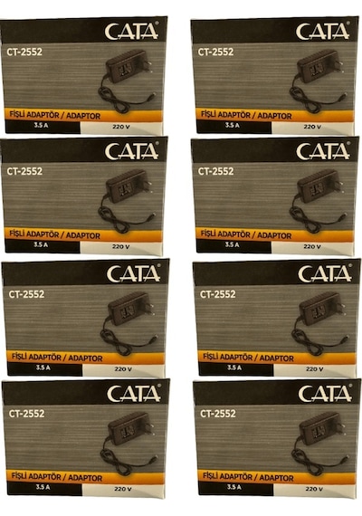 Cata Ct-2552 3.5 Amper 220v Fişli Adaptör 8 Adet