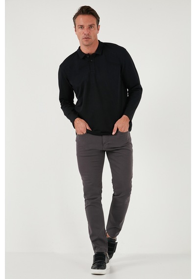 Buratti Streç Pamuklu Regular Fit Düğmeli Polo Yaka Erkek Sweat 5905727 Siyah Buratti Streç Pamuklu Regular Fit Düğmeli Polo Yaka Erkek Sweat 5905727 Siyah